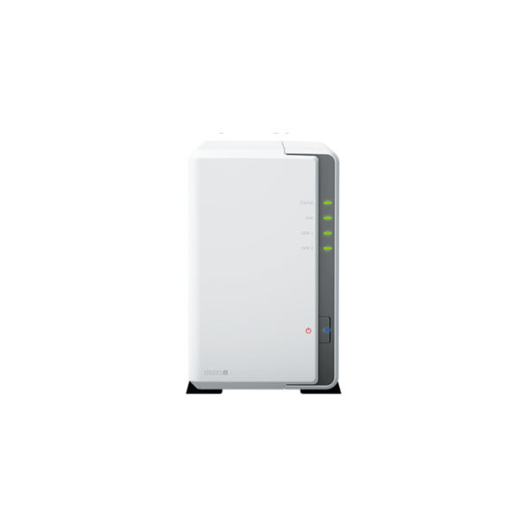 61988_01 Synology DS223j DiskStation 2-bay NAS server, 2.5"/3.5" HDD/SSD podrška, 1GB DDR4, 1GbE×1, USB3.2 Gen1×2, Wake on LAN/WAN