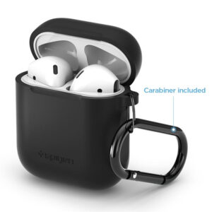 Spigen Silicone case, zaštitna maska za AirPods, crna - AirPods 1/2019 (066CS24808)