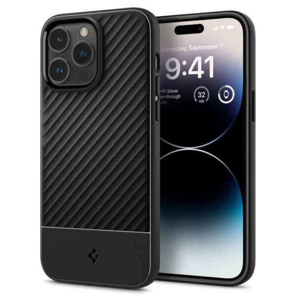 Spigen Core Armor, zaštitna maska za telefon, mat crna - iPhone 15 Pro (ACS06466)