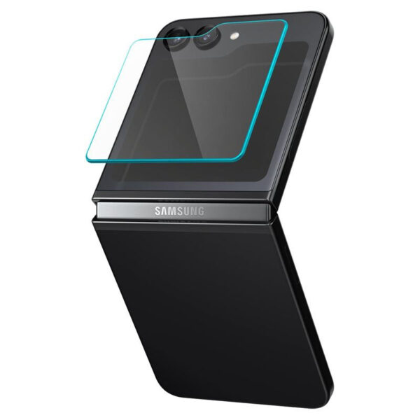 Spigen Glass tR EZ Fit, Transparency, zaštitno staklo za ekran telefona, 2 kom + okvir za instalaciju - Samsung Galaxy Z Flip5 (AGL06525)