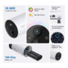 TP-Link Tapo C420S1 bežična vanjska kamera + Tapo H200 hub, 2K QHD 2560×1440, H.264 video, 2.4GHz, RJ45, microSD, Day/Night full color, IP65, 5200mAh punjiva baterija