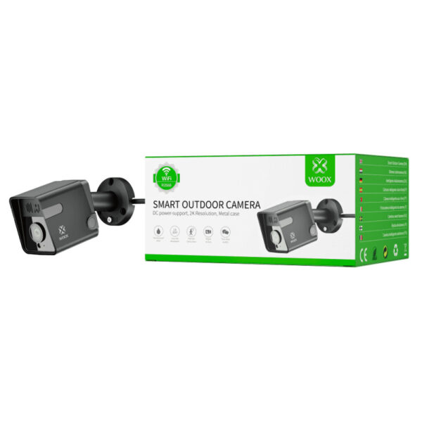 WOOX WiFi Smart vanjska kamera, Ultra HD 2K microSD (max. 128GB), IP65 vodootporna, Alexa & Google Assistant, WooxHome app (R3568)