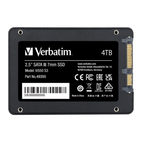 Verbatim Vi550 S3 4TB SSD SATA3 TLC, 2.5"