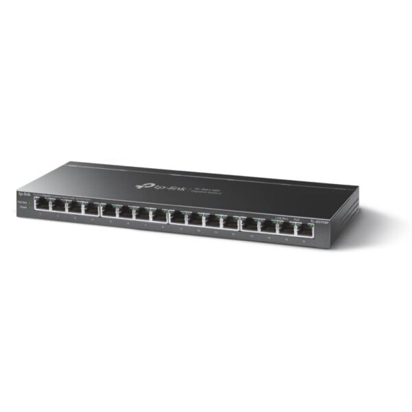 TP-Link 16-port Gigabit PoE+ preklopnik (Switch), 16×G-LAN PoE+, 802.3af/at (120W)
