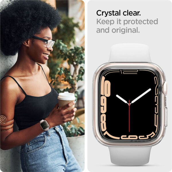 Spigen Liquid Crystal, zaštitna maska za Apple pametni sat, prozirna (45mm/44mm), ACS04196