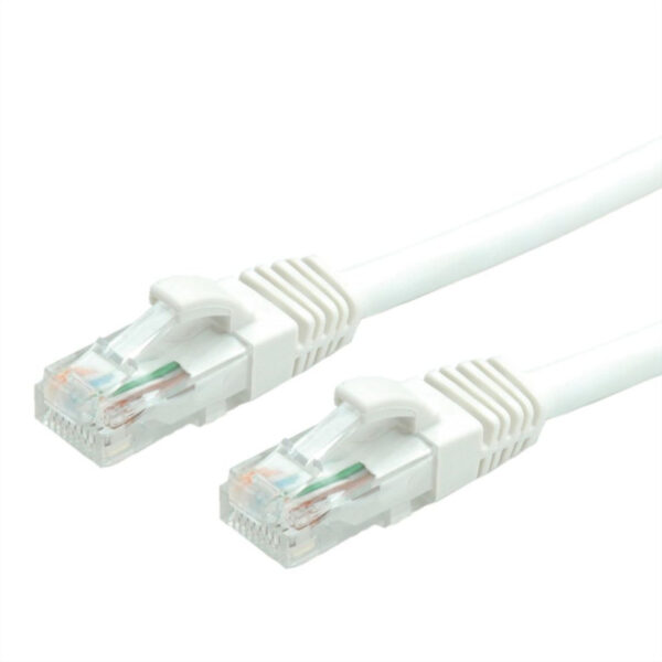 63240_01 Roline VALUE UTP mrežni flat kabel Cat.6/Class E, halogen-free, 1.5m, bijeli