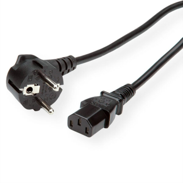 Roline VALUE naponski kabel, ravni IEC320 C13, 0.6m, crni