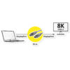 Roline VALUE DisplayPort kabel v1.4 (AOC), M/M,15m, crni