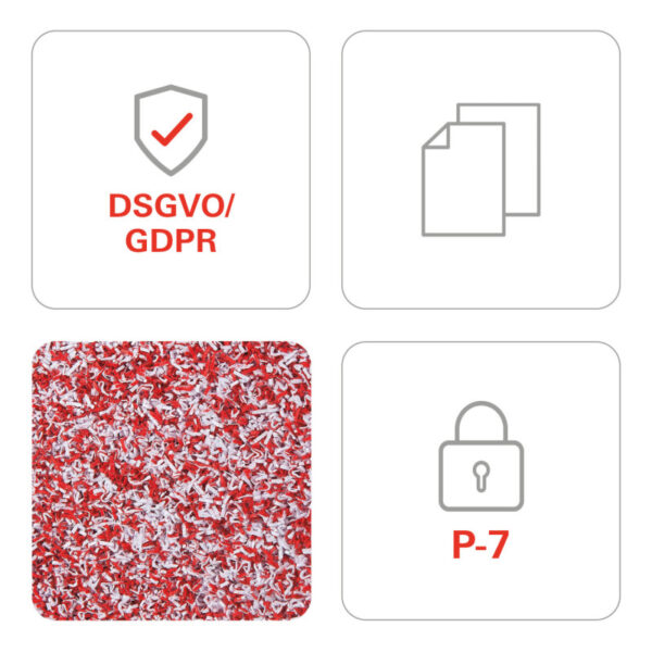 HSM securio B32 uništavač dokumenata, trakasti + poprečni rez, 1×5mm, razina sigurnosti F-3/P-7, kapacitet 82l