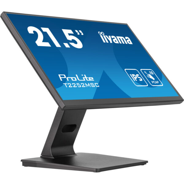 IIYAMA 22" T2252MSC-B2 (21.5") 1920×1080 IPS LED, PCAP 10P Touchscreen, 5ms, HDMI/DP, zvučnici, crni