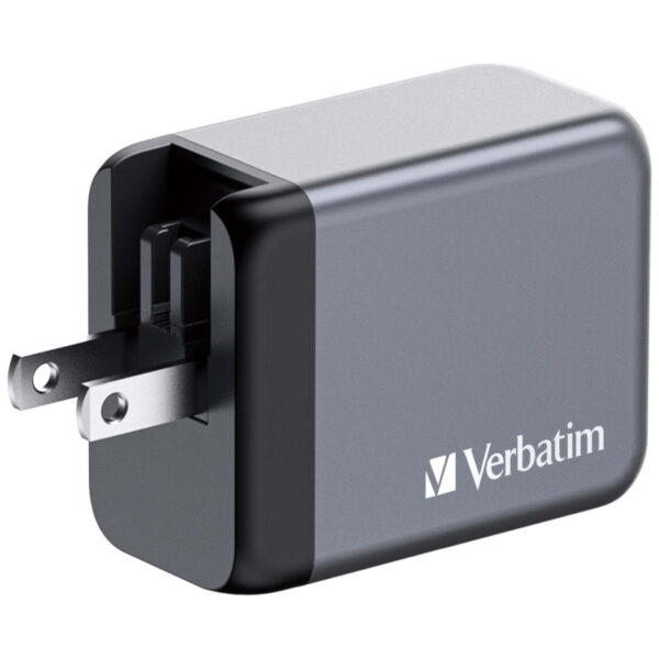 Verbatim GNC-65 GaN zidni punjač 65W, 2×USB-C PD 65W / 1×USB-A QC3.0