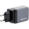 Verbatim GNC-65 GaN zidni punjač 65W, 2×USB-C PD 65W / 1×USB-A QC3.0