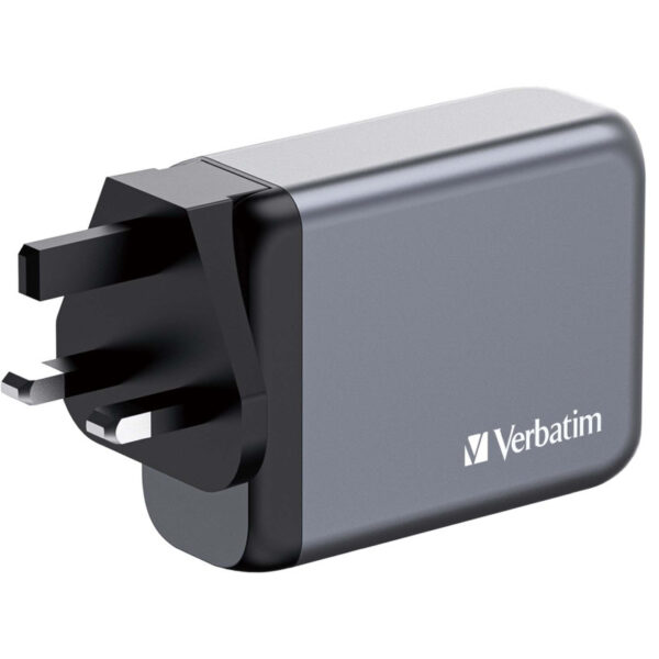 Verbatim GNC-100 GaN zidni punjač 100W, 2×USB-C PD 100W / 1×USB-C PD 65W / 1× USB-A QC3.0