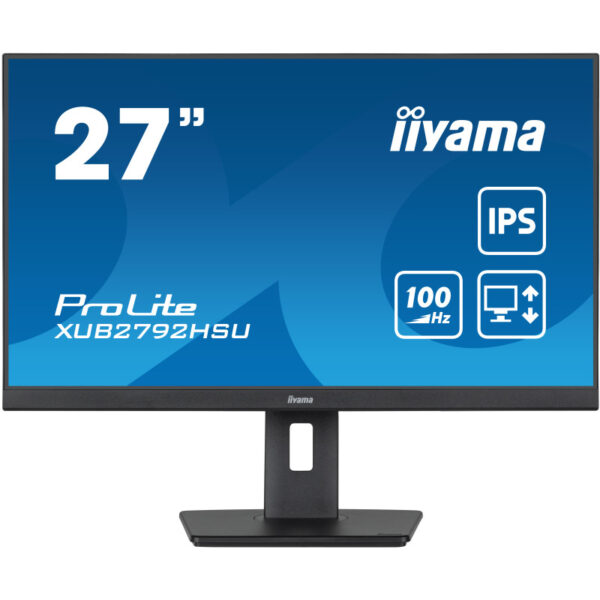 64027_01 IIYAMA 27” ProLite XUB2792HSU-B6 1920x1080 IPS, 100Hz, Pivot, Slim, Flicker free, zvučnici, HDMIx1, DPx1, USBx4