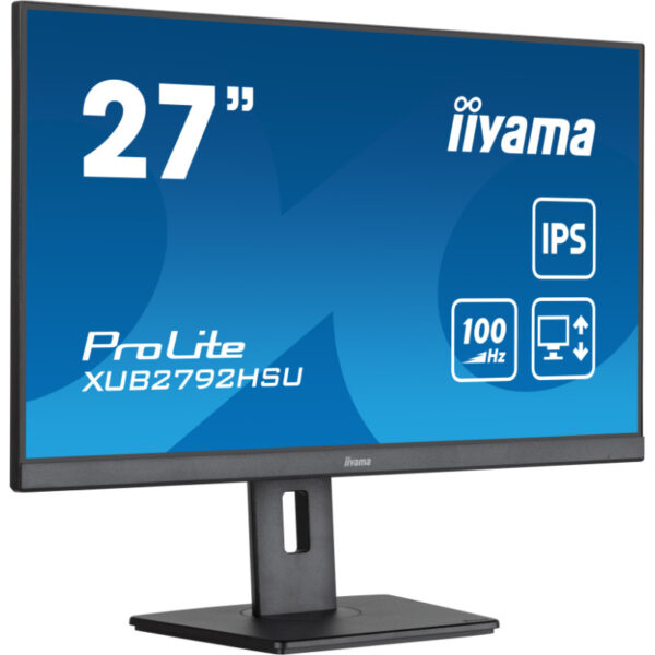 64027_03 IIYAMA 27” ProLite XUB2792HSU-B6 1920x1080 IPS, 100Hz, Pivot, Slim, Flicker free, zvučnici, HDMIx1, DPx1, USBx4