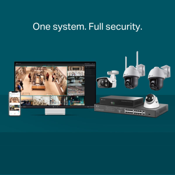 TP-Link VIGI C540-W-4 vanjska IP Bullet Full color kamera, Pan tilt, 4mm leća, IP66, Active defense