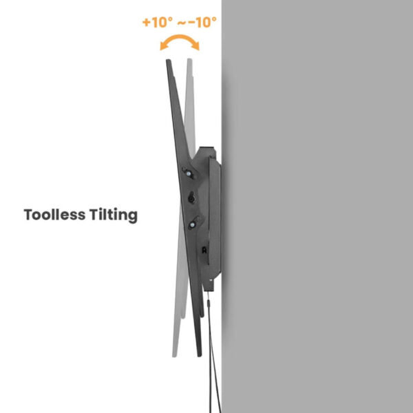 Roline VALUE zidni nosač za TV 60-120", nagibni, udaljenost od zida 80mm, nosivost 120Kg, crni