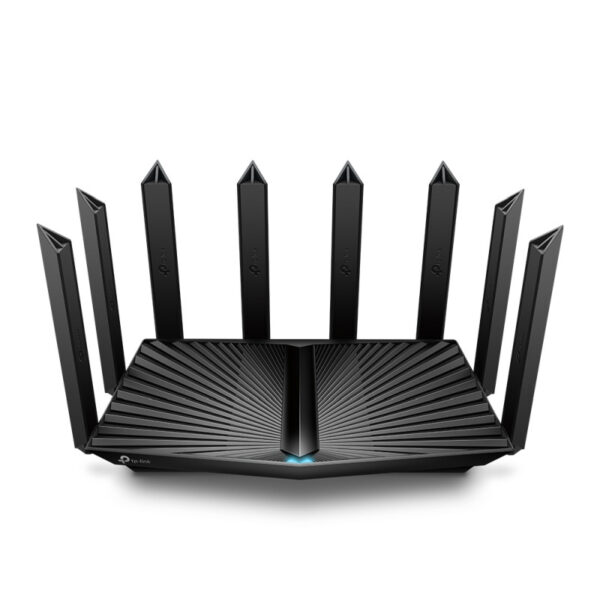 TP-Link AX7800 Archer AX95 bežični usmjerivač (Tri-Band Gigabit Wi-Fi 6 Router) 574 Mbps/2402 Mbps/4804 Mbps (2.4GHz/5GHz×2) 802.11ax/ac/n/a/b/g,1.7 GHz 4C, 3x G-LAN, 2x G-WAN/LAN, 2xUSB, 8x Antena