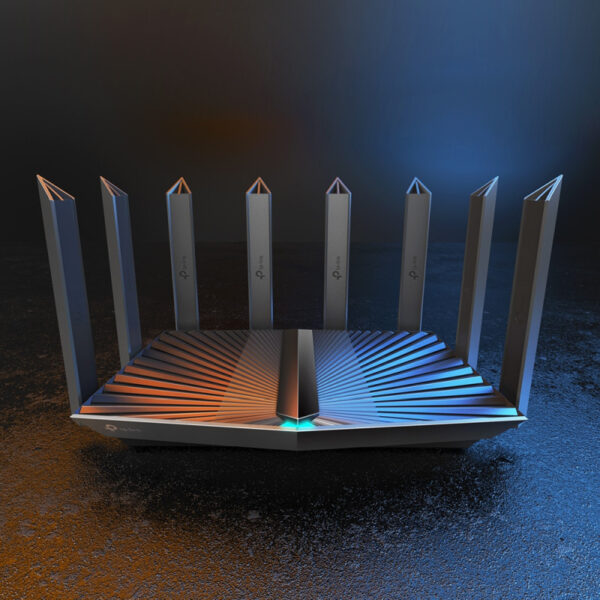 TP-Link AX7800 Archer AX95 bežični usmjerivač (Tri-Band Gigabit Wi-Fi 6 Router) 574 Mbps/2402 Mbps/4804 Mbps (2.4GHz/5GHz×2) 802.11ax/ac/n/a/b/g,1.7 GHz 4C, 3x G-LAN, 2x G-WAN/LAN, 2xUSB, 8x Antena