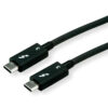 Roline Thunderbolt 3 kabel, 40GBit/s, 5A, M/M, 1.0m, crni