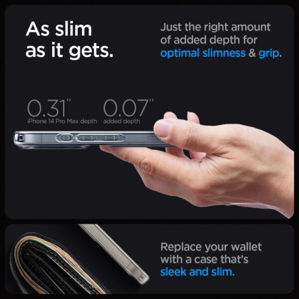 Spigen Crystal Slot, crystal clear, zaštitna maska za telefon - iPhone 15 Pro (ACS06726)