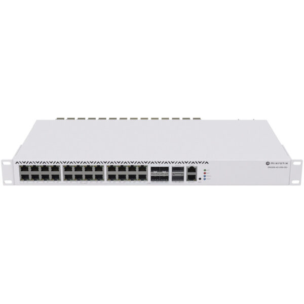 Mikrotik Cloud Router Switch CRS326-4C+20G+2Q+RM, 20x 2.5 GIGABIT Ethernet, 4x Combo ports ethernet 2.5G/10G SFP+, 2x 40G QSFP+, 128 MB DDR2 RAM, 32 MB storage, RouterOS v7 License level  6, 2x AC In