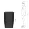 Canovate 21U 600x600x1022 SINGLE zidni ormar s bočnim stranama koje se mogu otvoriti izvana, crni (WS3O-9-2166F)