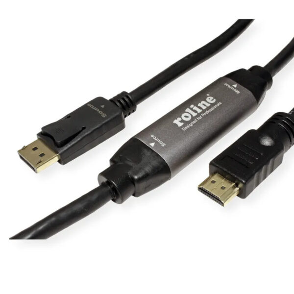 Roline DisplayPort Cable, DP - UHDTV M/M, active, 10m