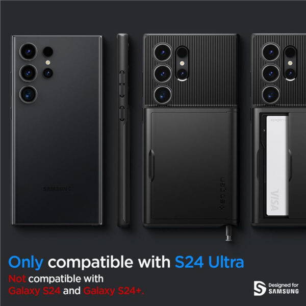 Spigen Slim Armor CS, black zaštitna maska za telefon - Samsung Galaxy S24 Ultra (ACS07306)