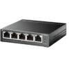 TP-Link 5-port Gigabit Easy Smart preklopnik (Switch), 5x10/100/1000 RJ45 - 4x PoE+, fanless, metalno kučište