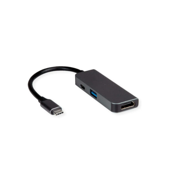 Roline VALUE adapter USB-C - HDMI, M/F, 1x USB 3.2 Gen 1 A, 1x Type C (Power Delivery)