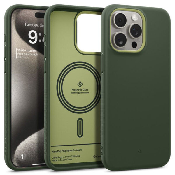 Spigen Caseology Nano Pop MagSafe, avo green, zaštitna maska za telefon - iPhone 15 Pro Max (ACS06619)