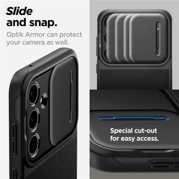 Spigen Optik Armor, crni - Samsung Galaxy A55 (ACS07535)