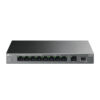 TP-Link LS1210GP Preklopnik, 61W PoE, 9×10/100/1000 Mbps RJ45 ports (1-8 port PoE+) 1× Gigabit SFP Port, do 250m PoE prijenos, Plug&play, metalno kućište