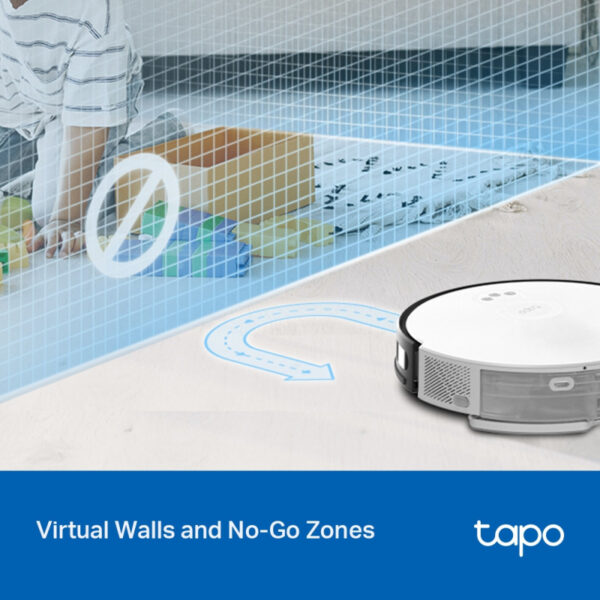 TP-Link Tapo RV20 Mop robotski usisivač i perač, LiDAR + Gyro Navigation, 2600 mAh, 400 ml Dustbin, 300ml Water Tank, WiFi/Bluetooth, Home/Alexa, Tapo APP
