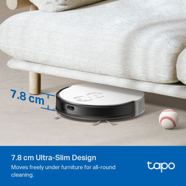 TP-Link Tapo RV20 Mop robotski usisivač i perač, LiDAR + Gyro Navigation, 2600 mAh, 400 ml Dustbin, 300ml Water Tank, WiFi/Bluetooth, Home/Alexa, Tapo APP