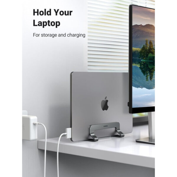 UGREEN vertikalni stalak za prijenosnik, srebrni