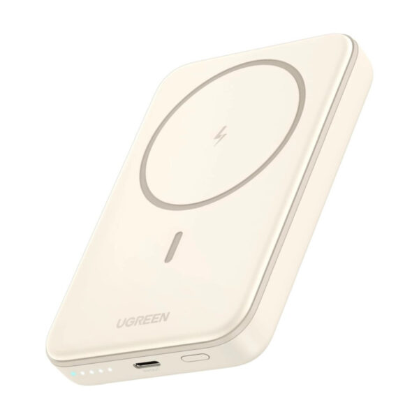 UGREEN prijenosni punjač 10000 mAh, bežično punjenje do 15W, USB-C, Power Delivery do 20W, bijeli