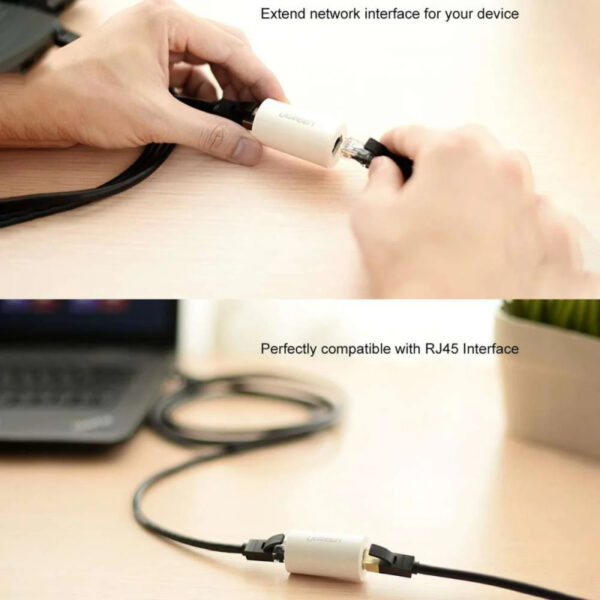 UGREEN zaštitni adapter protiv udara groma, RJ45, crni