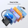 UGREEN čitač memorijskih kartica, USB 3.0, TF/SD/CF/MS kartice, 50cm, crni