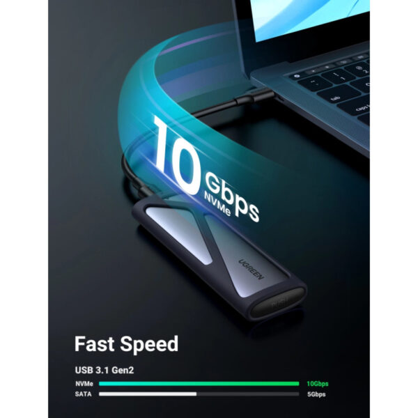 UGREEN vanjsko kućište, SSD M.2 2230-2280 M-Key, USB C 3.1