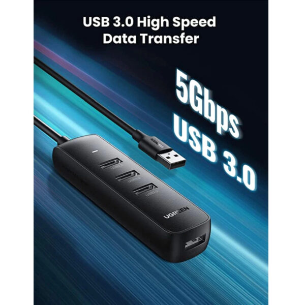 UGREEN 4-portni USB 3.0 Hub, crni, 1.0m