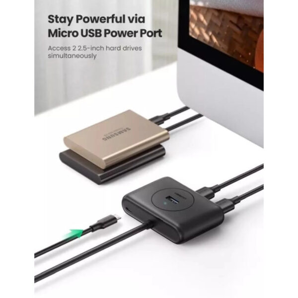 UGREEN USB Hub USB 3.0 A, 4-portni, crni, 1m