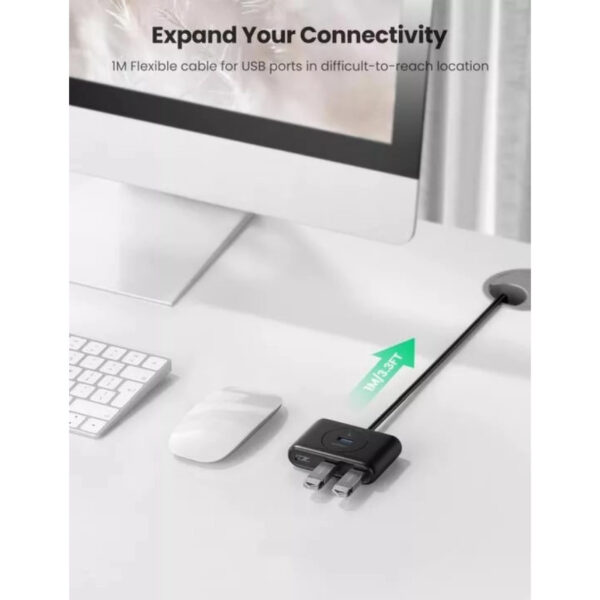 UGREEN USB Hub USB 3.0 A, 4-portni, crni, 1m