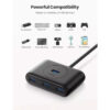 UGREEN USB Hub USB 3.0 A, 4-portni, crni, 1m