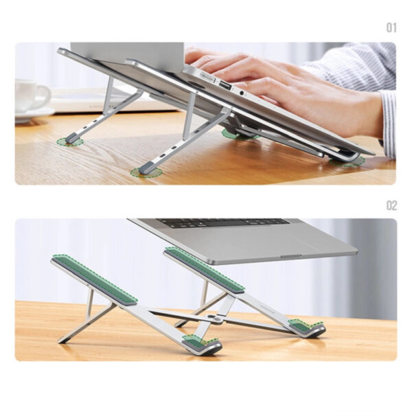 66354_04 UGREEN stalak za prijenosnik do 17.3", do 5kg, sklopiva, podesiva po visini, siva