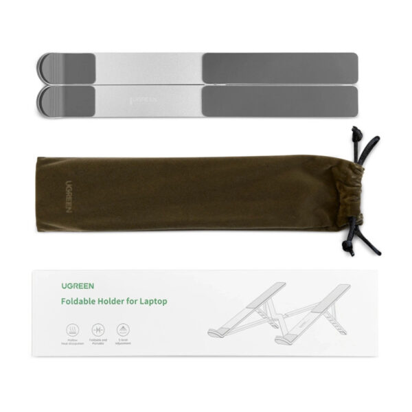 66354_09 UGREEN stalak za prijenosnik do 17.3", do 5kg, sklopiva, podesiva po visini, siva