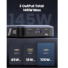UGREEN prijenosni punjač (Powerbank) 25000mAh, 145W brzo punjenje, 2×USB-C+1×USB-A, PD 3.0+QC 3.0, sivi