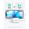 UGREEN zidni punjač 20W, USB-C, PD3.0/QC4.0, bijeli + USB-C/Lightning kabel 1.0m