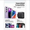 UGREEN GaN II Tech zidni punjač 65W, 1×USB-A/3×USB-C, PD3.0/QC4.0+, crni
